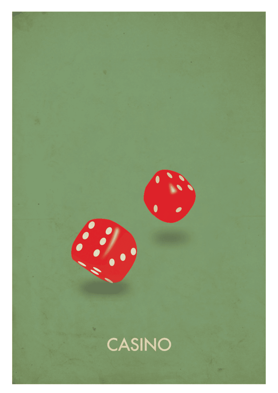 Dice minimal movie posters clipart logo