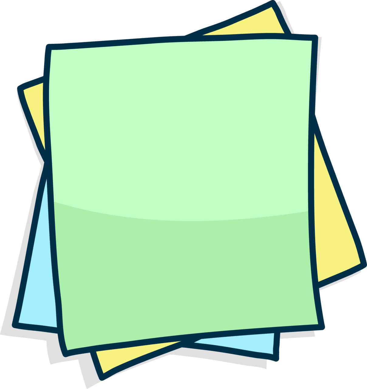 Colored post it note paper rounded edges sticky notes for reminder clipart free