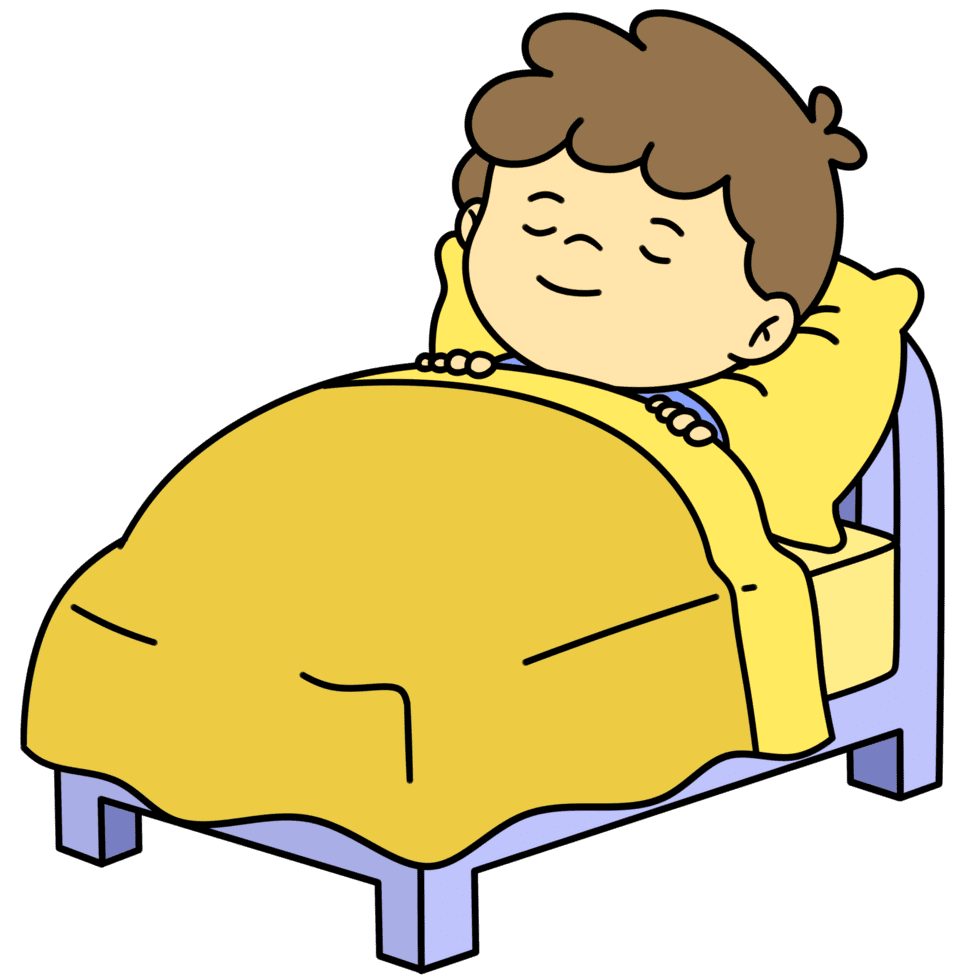 Cartoon kid sleeping boy clipart image