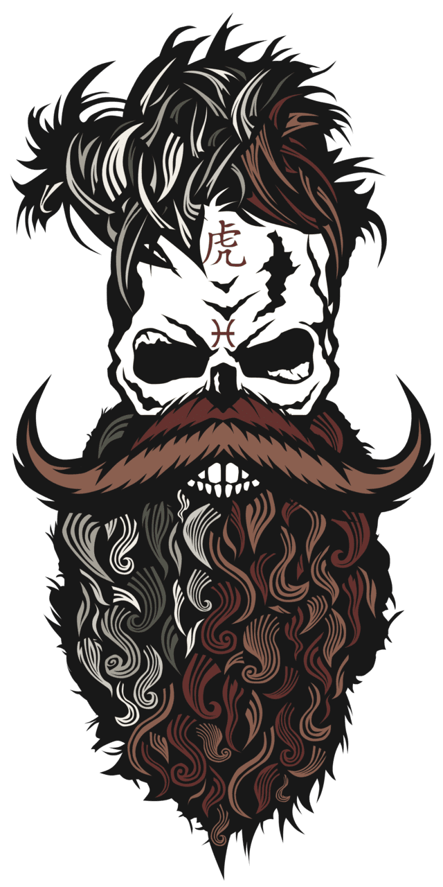 Mustache tee shirt tete de mort hipster crane skull barbu clipart clip art