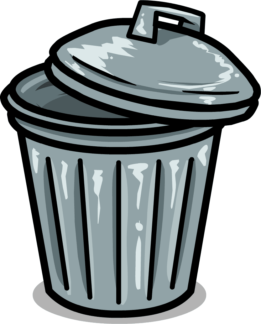 Trash can pin page clipart background