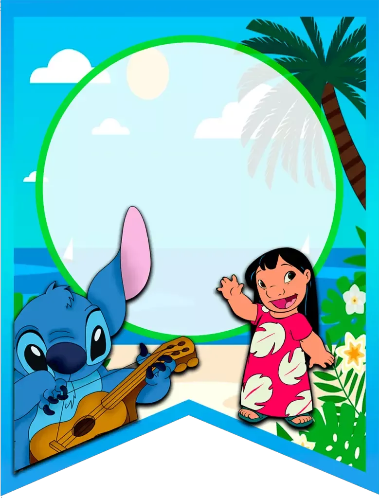 Banderines de lilo stitch para imprimir magia hawai clipart logo