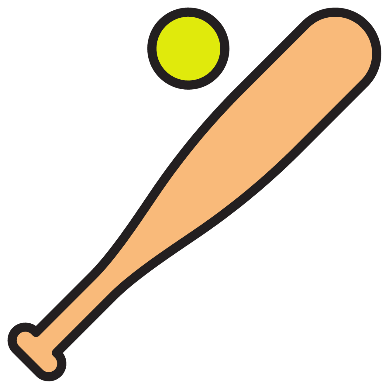 Softball baseball bat clipart vector