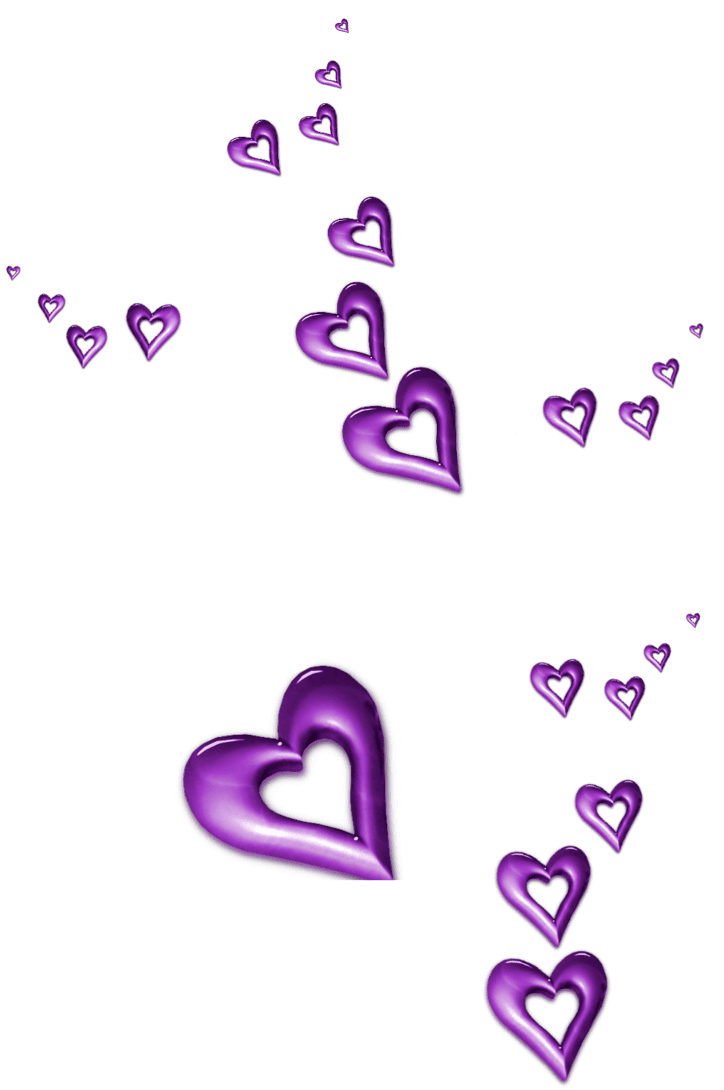 Love purple decorative hearts ornaments clipart logo