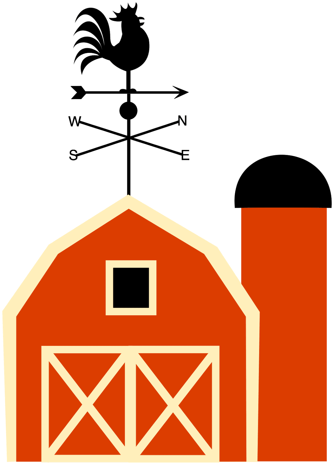 Barn animales de granja clipart vector