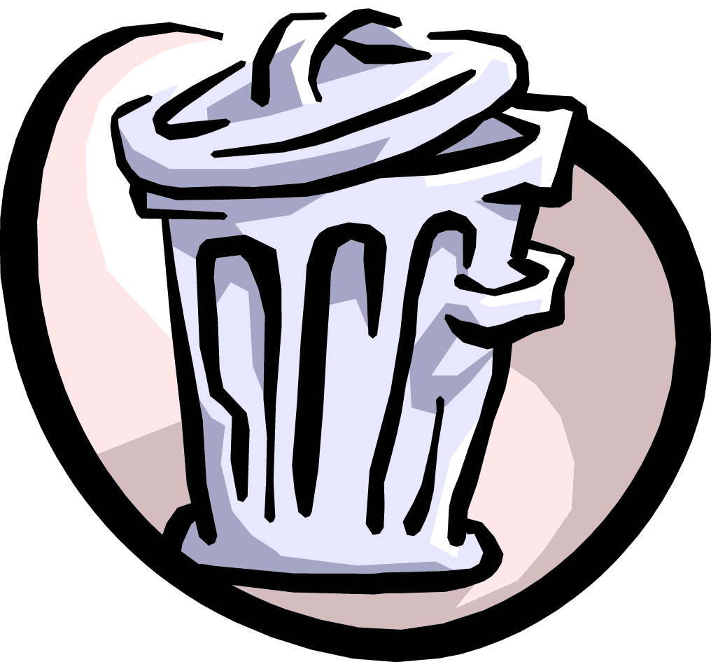 Hd trashcan full trash can clipart image