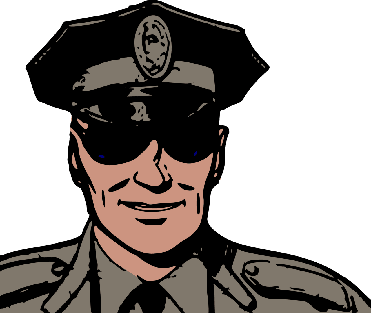 Police in sunglasses clipart image