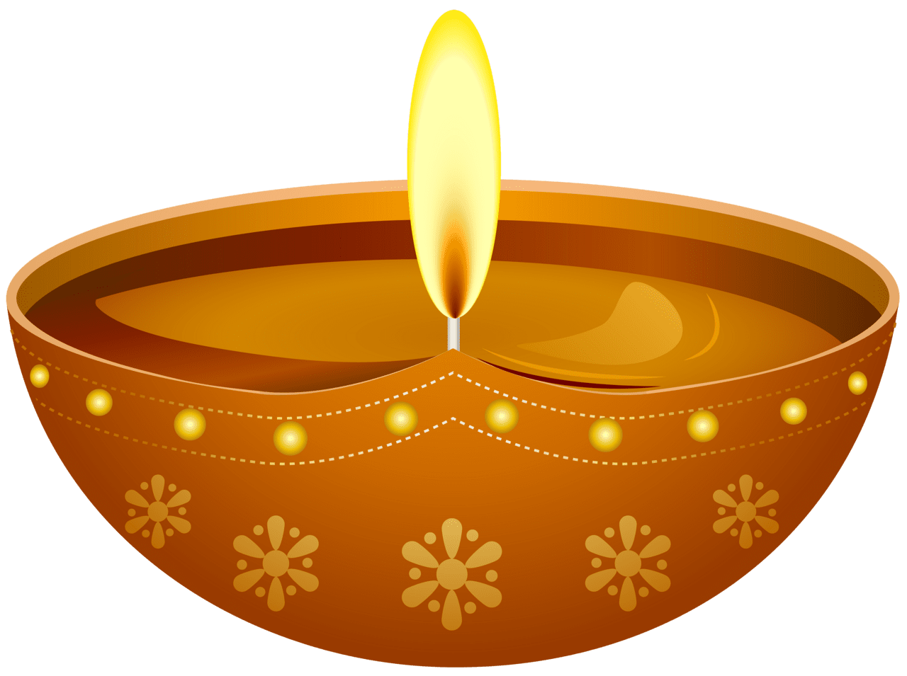 Diwali candle clipart image 2