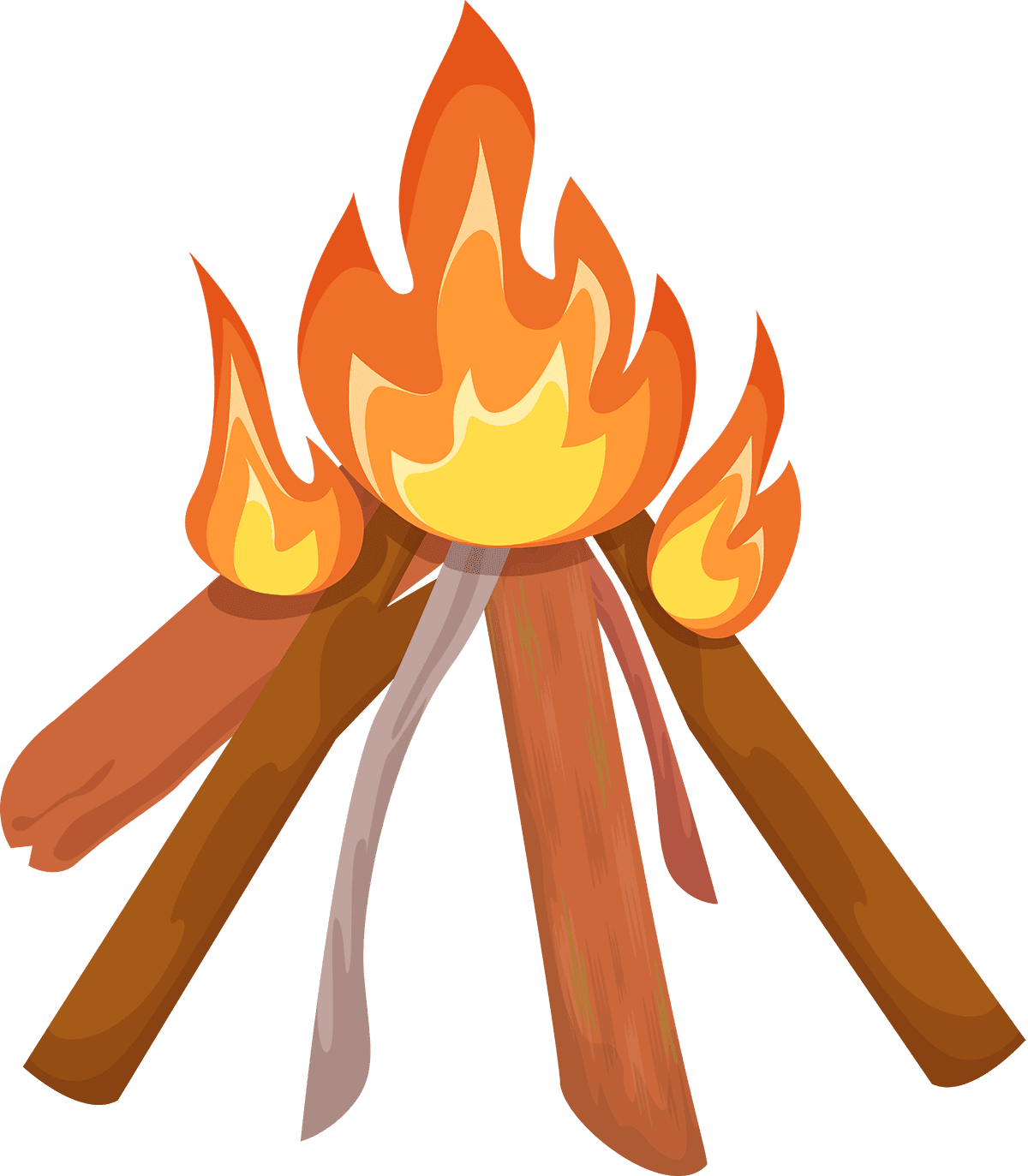 Wood campfire burning fire clipart clip art