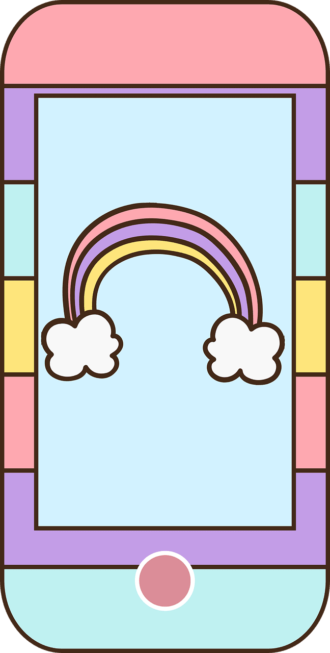 Cell phone mobile cellular vector graphic clipart