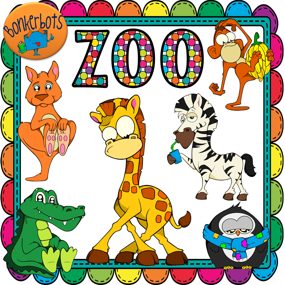 Zoo animal clipart picture