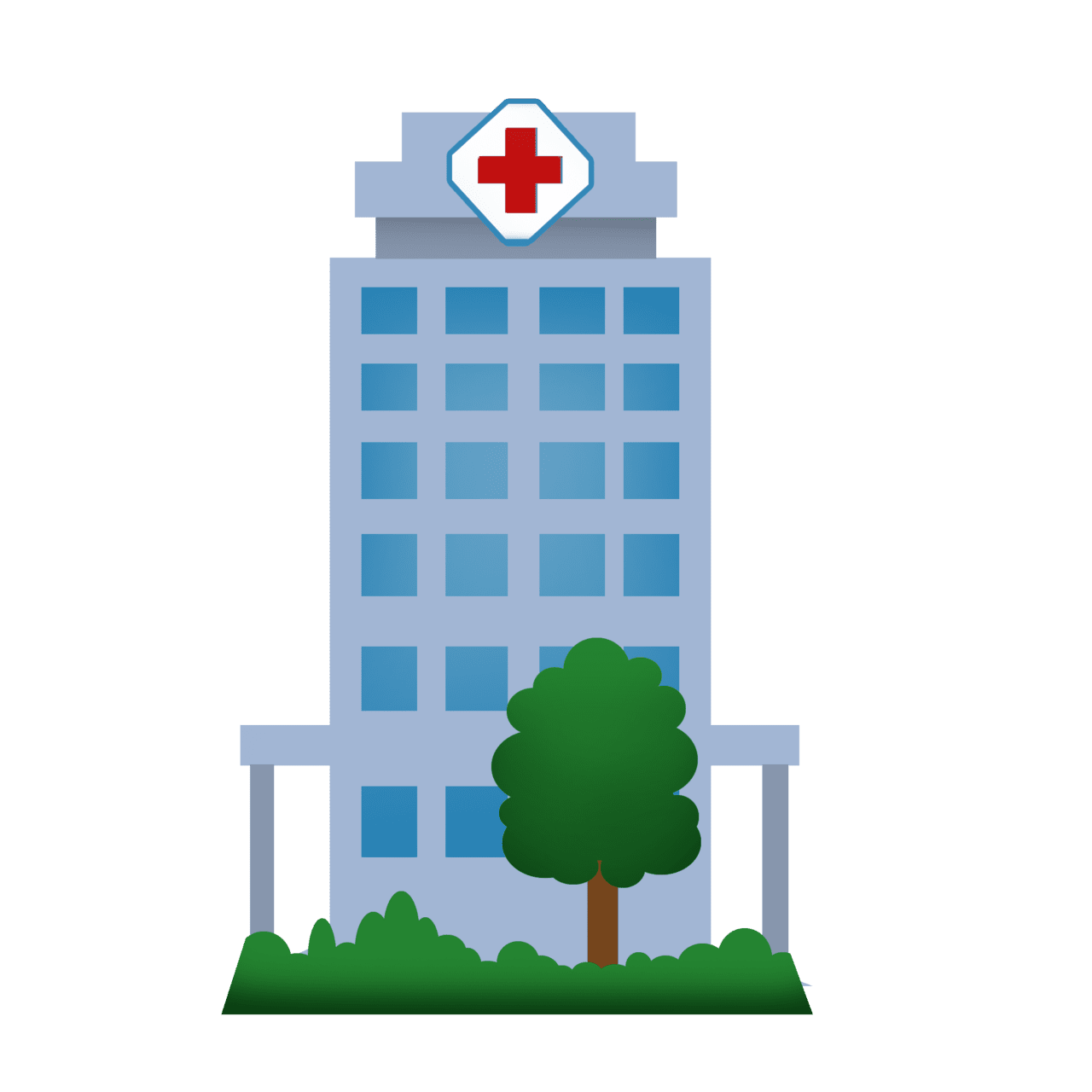 Hospital building sneak peek material background and clipart image for