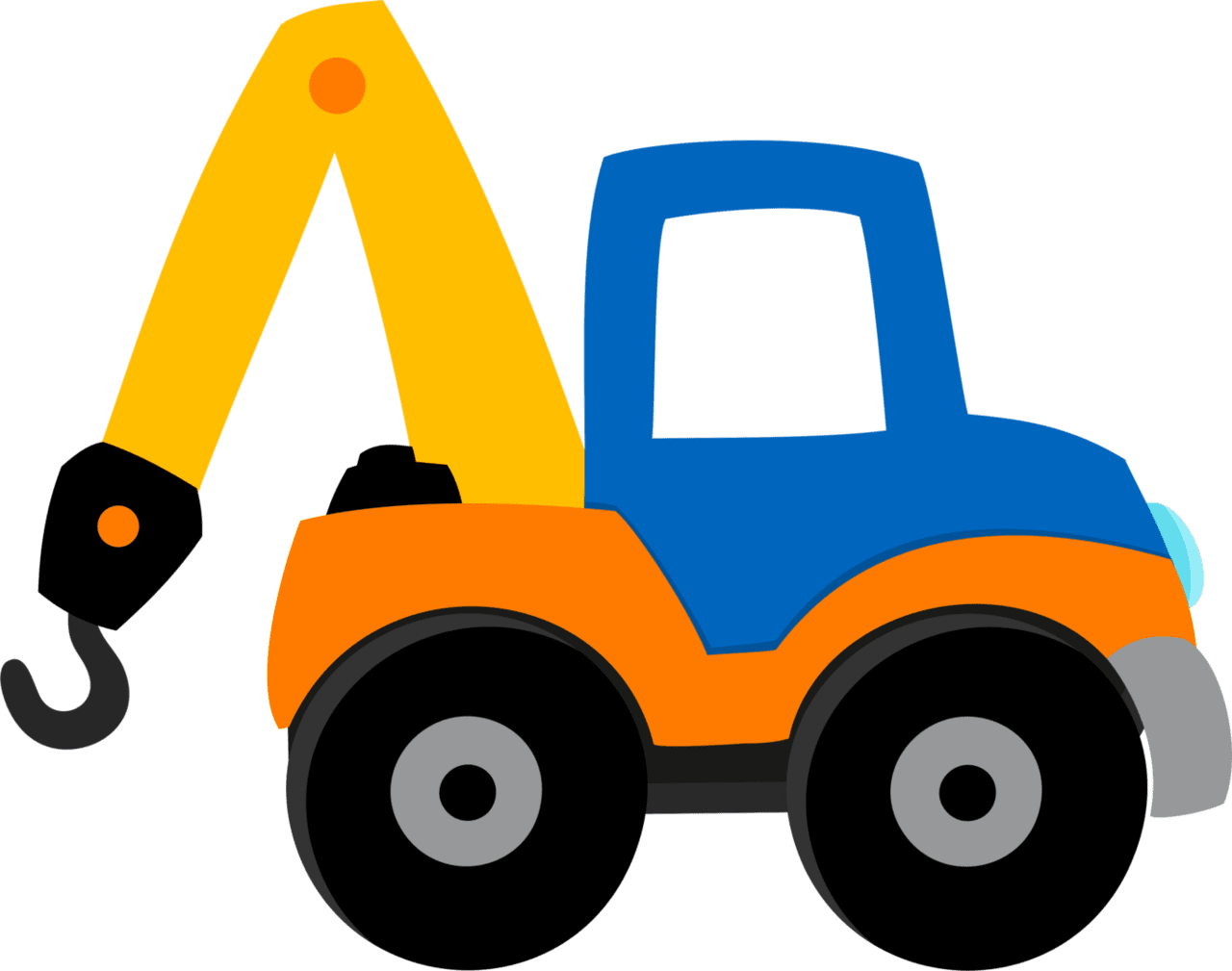 Truck construction building cardmaking clipart clip art