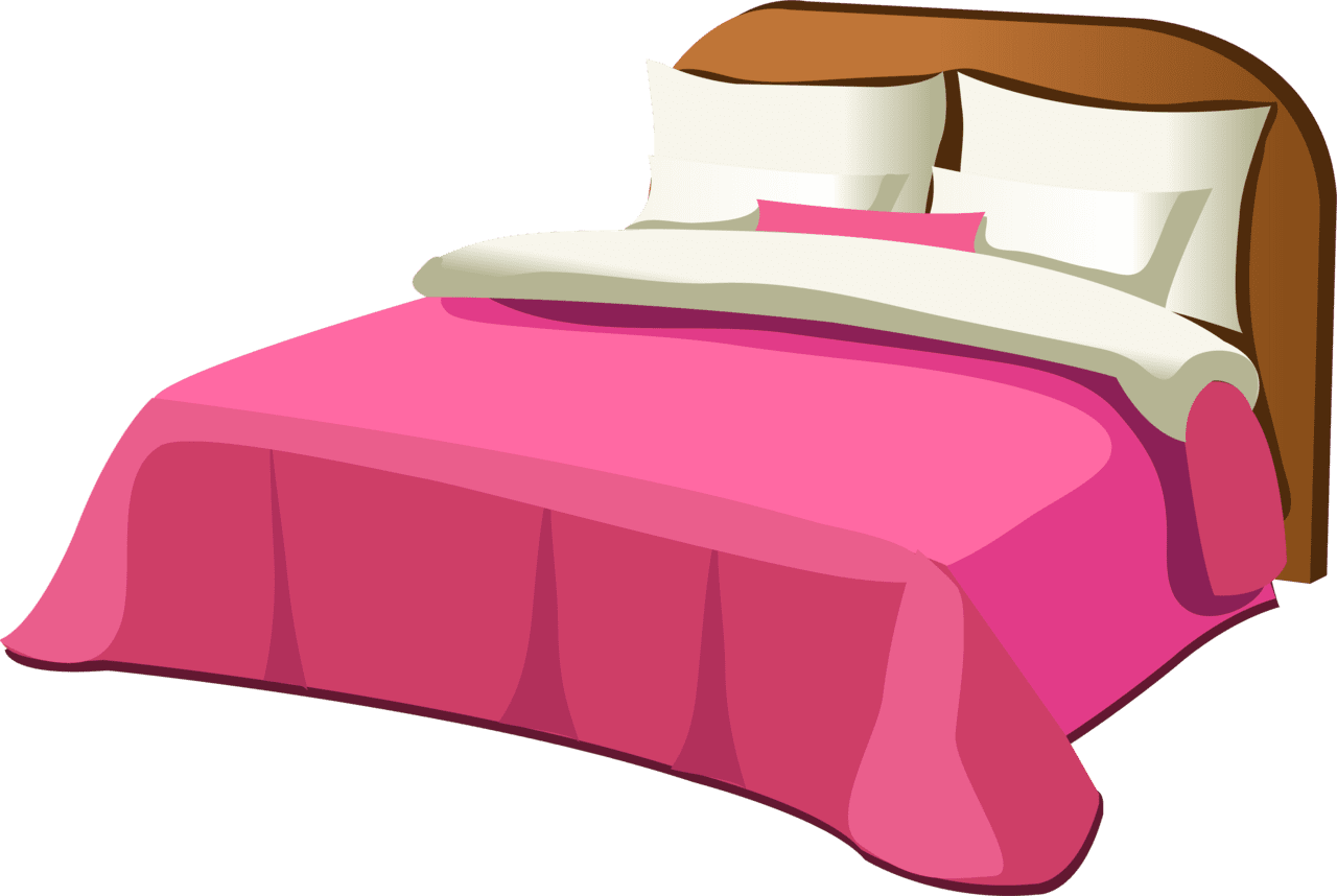 Bedroom bed furniture pillow clipart logo