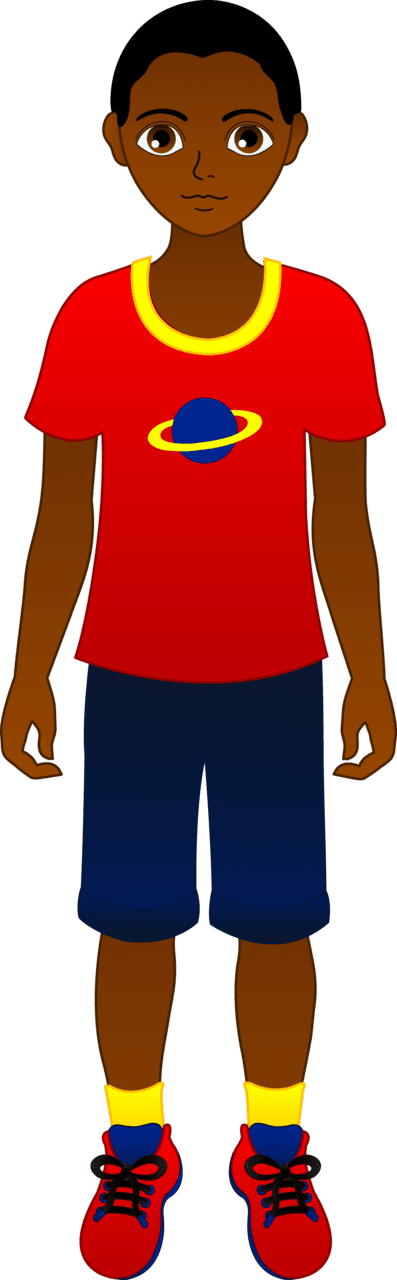 Cartoon african american boy clipart picture