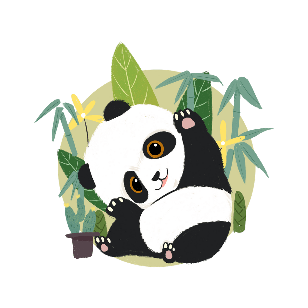 Panda art prints printed wall decor society clipart free