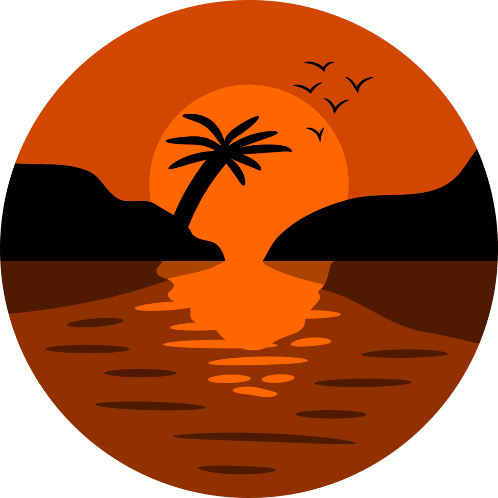 Sunset graphic clipart design picture