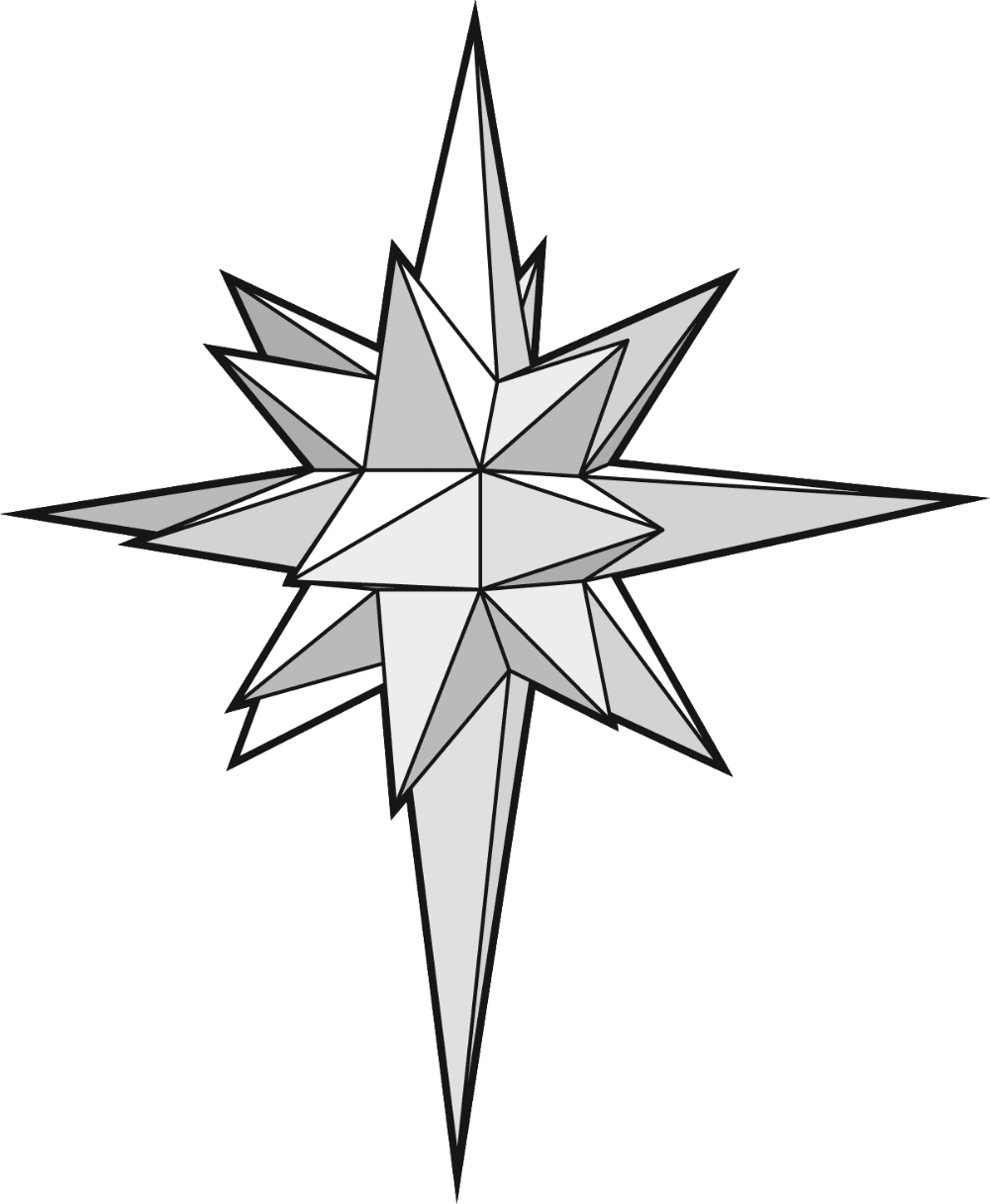 Compass hd po paper star image nic clipart