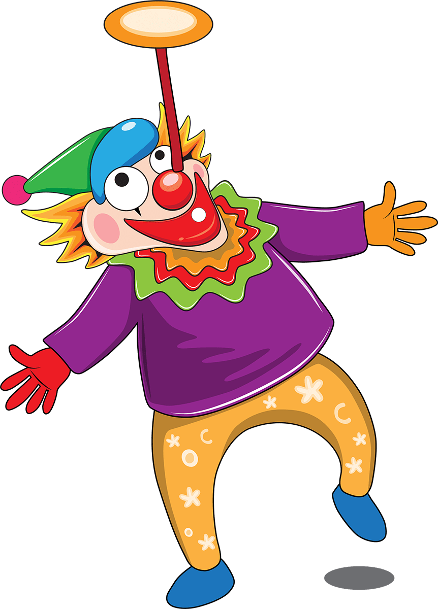 Clown pin page clipart transparent