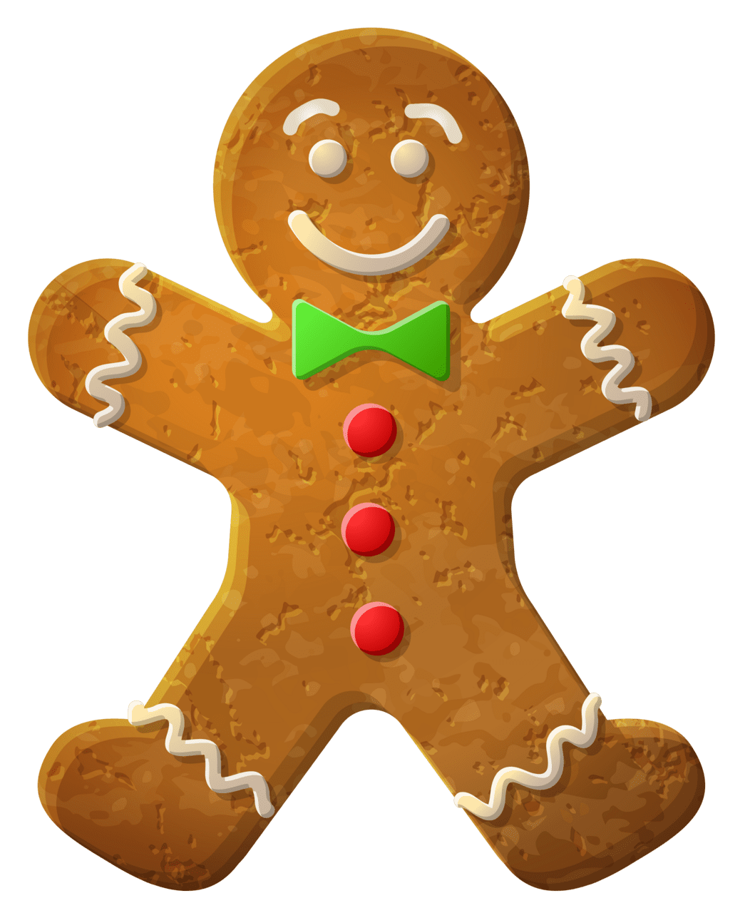 Cookies gingerbread man for clipart background