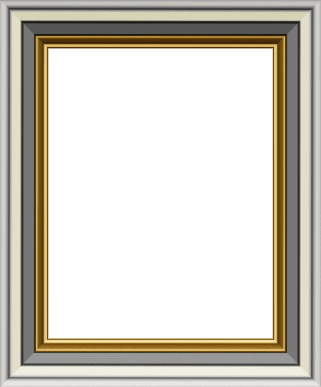 Gold and silver frame image clipart