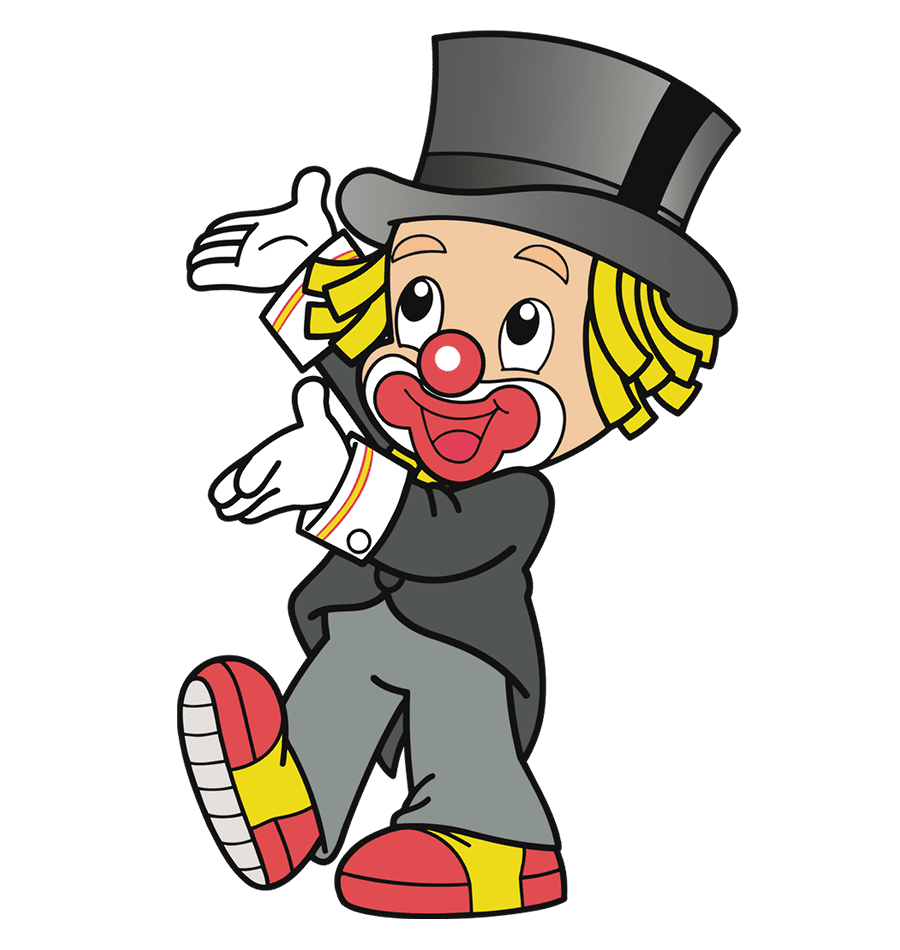 Clown pin page clipart picture