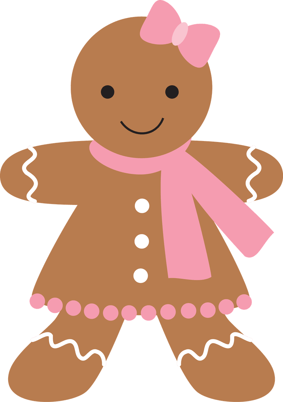 Gingerbread minus girl clipart large size image