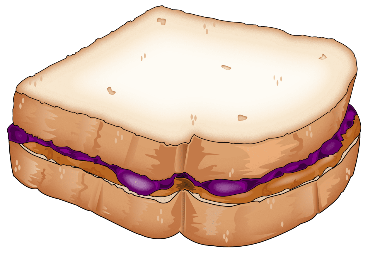 Huge peanut butter jelly sandwich collection cs high clip art clipart