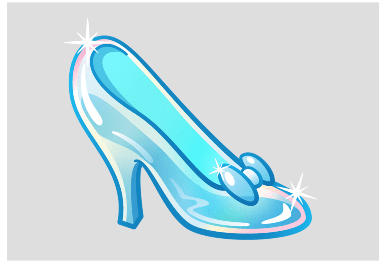 Shoe glass slipper cinderella drawing clipart clip art