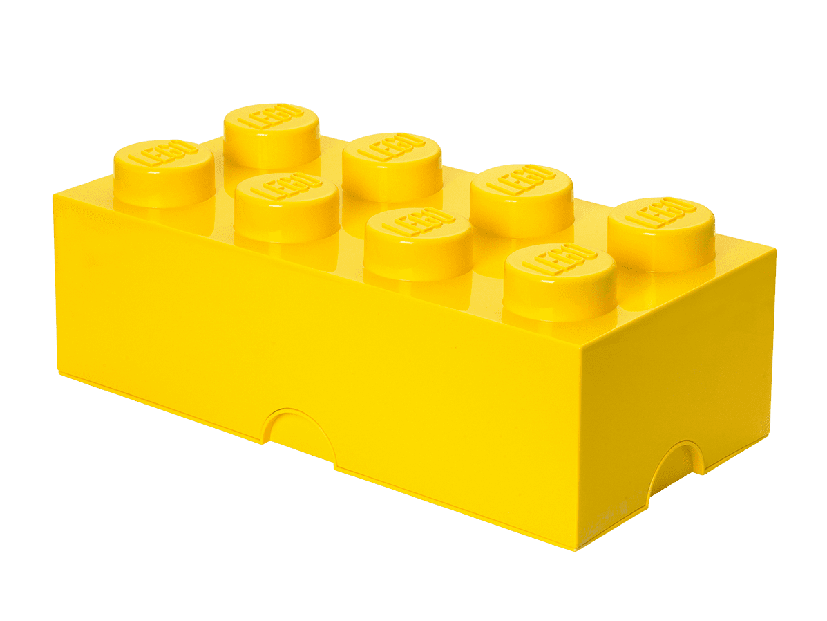 Lego storage brick yellow clipart free