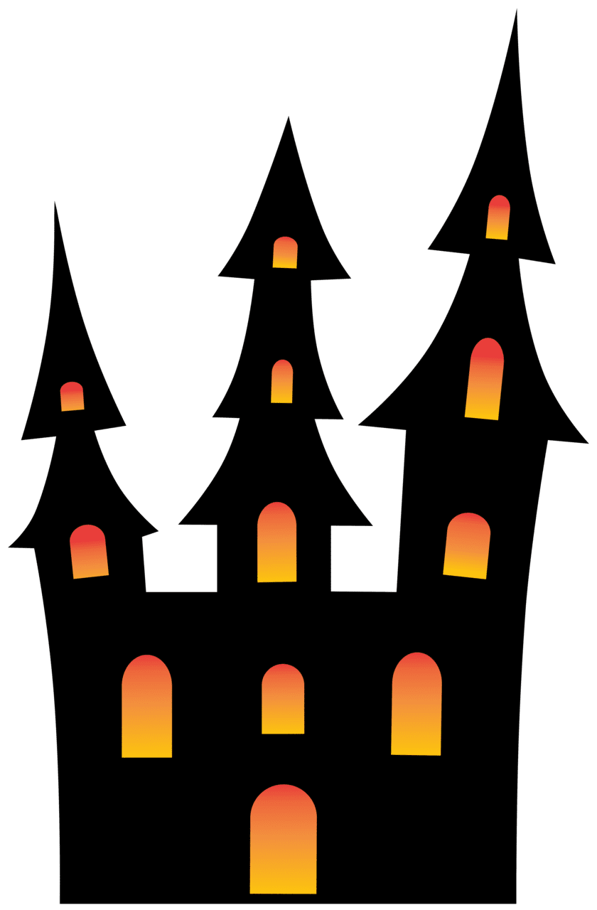 Halloween haunted house clipart vector