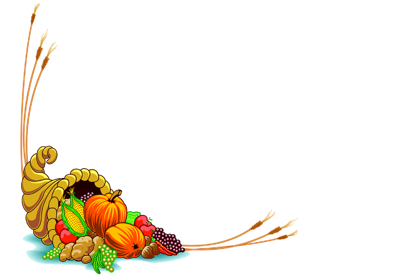 Cornucopia harvest thanksgiving image clipart