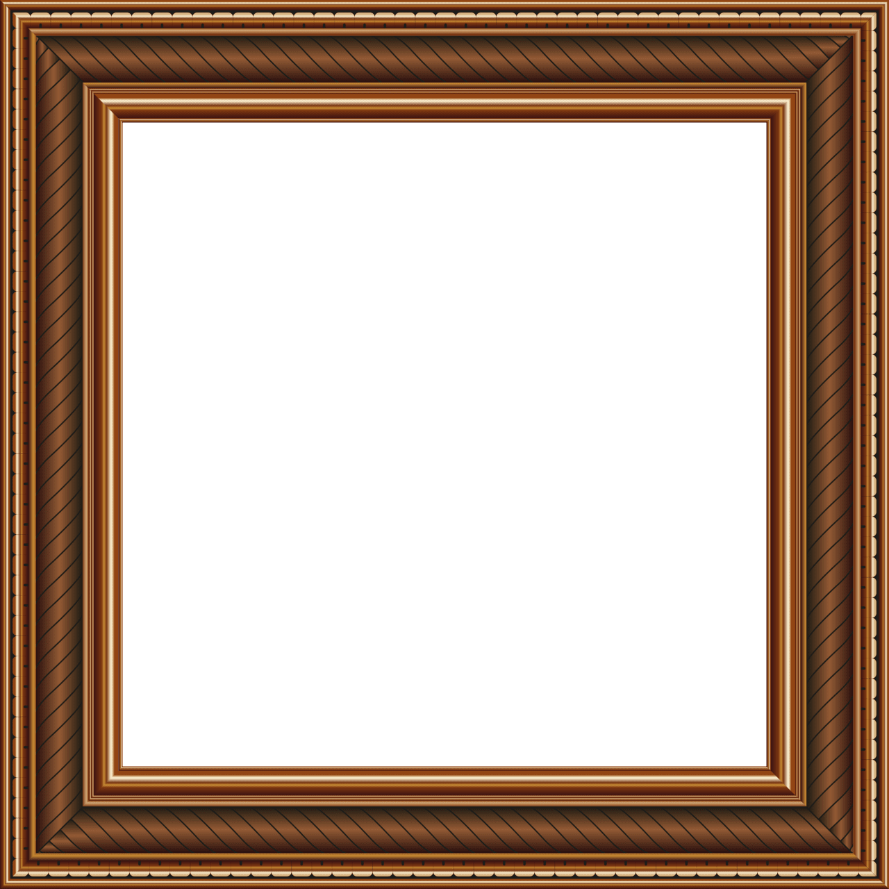 Picture frame brown photo clipart