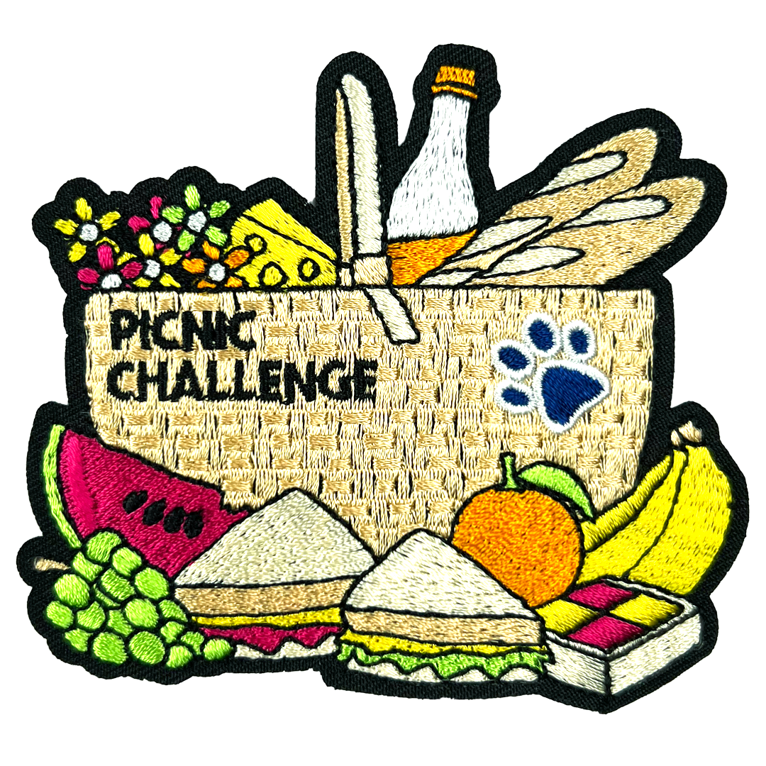 Picnic challenge pawprint family clipart vector