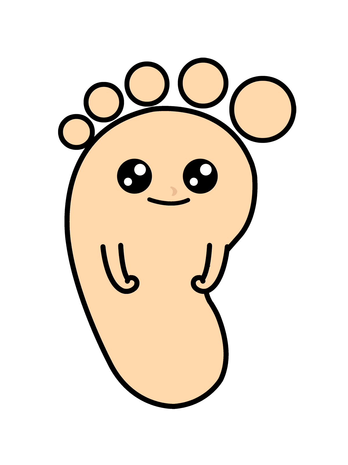 Will draw anything in cute cartoon style foot feet clipart transparent