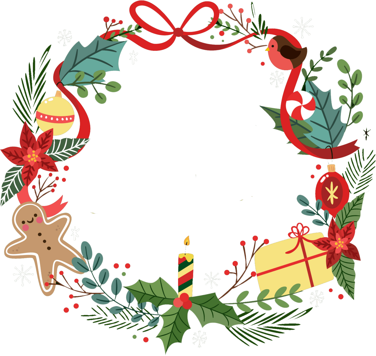 Wreath guirnalda navidad vector full size see clipart