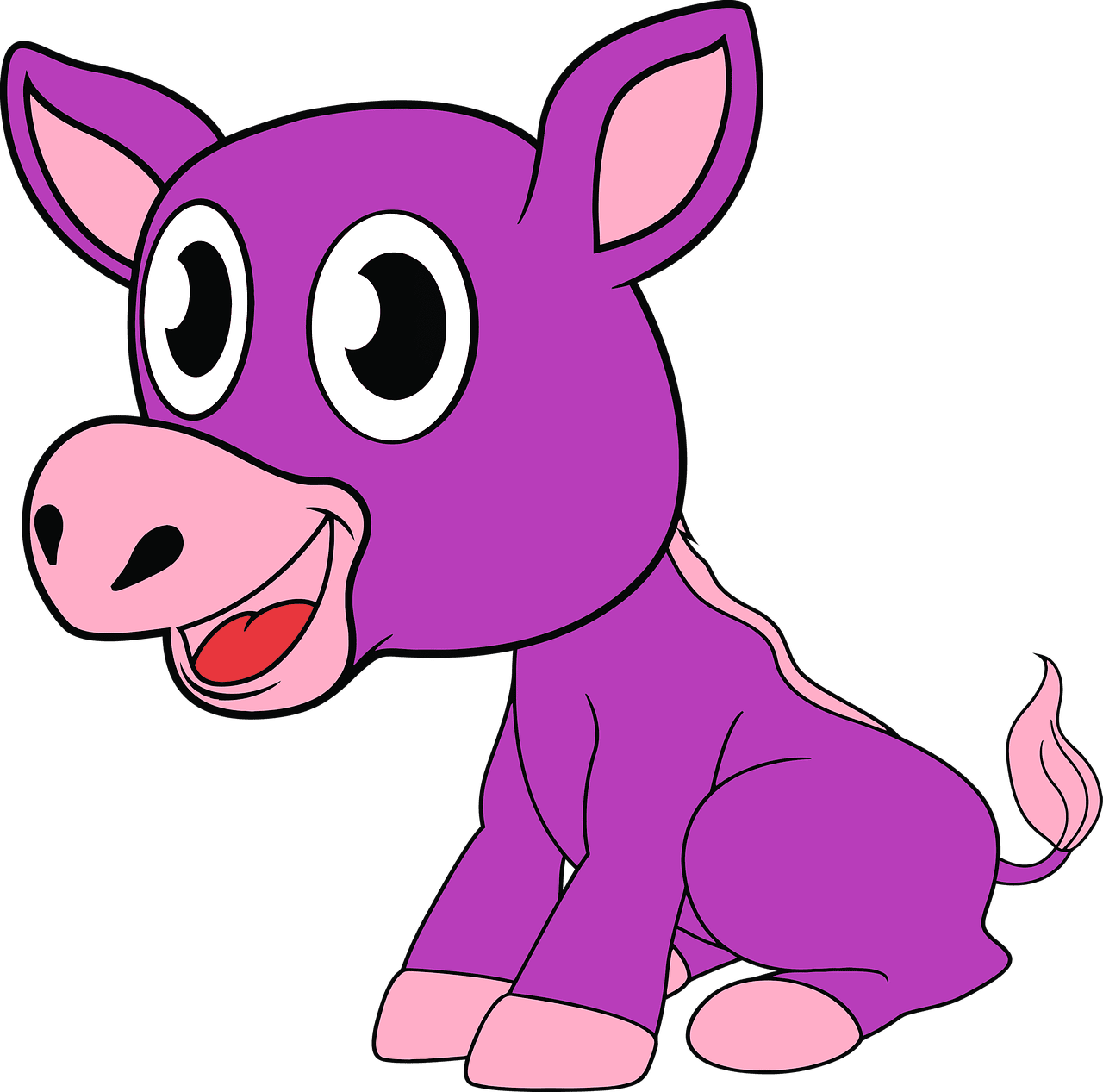 Donkey animal clipart image