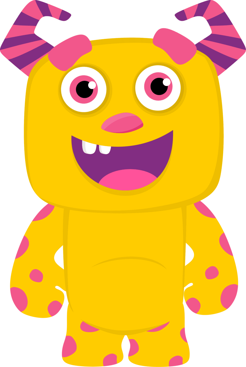 Monster pin page clipart transparent 2