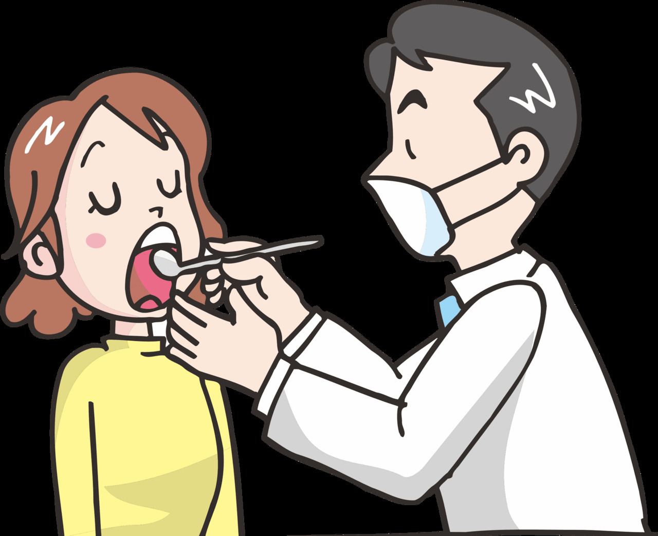 Dentist dental checkup cartoon clipart logo