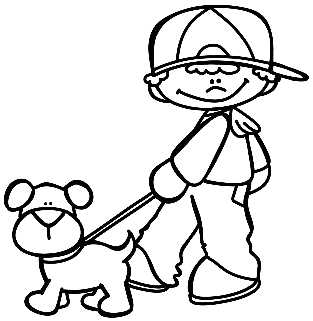 Walking pin page clipart picture