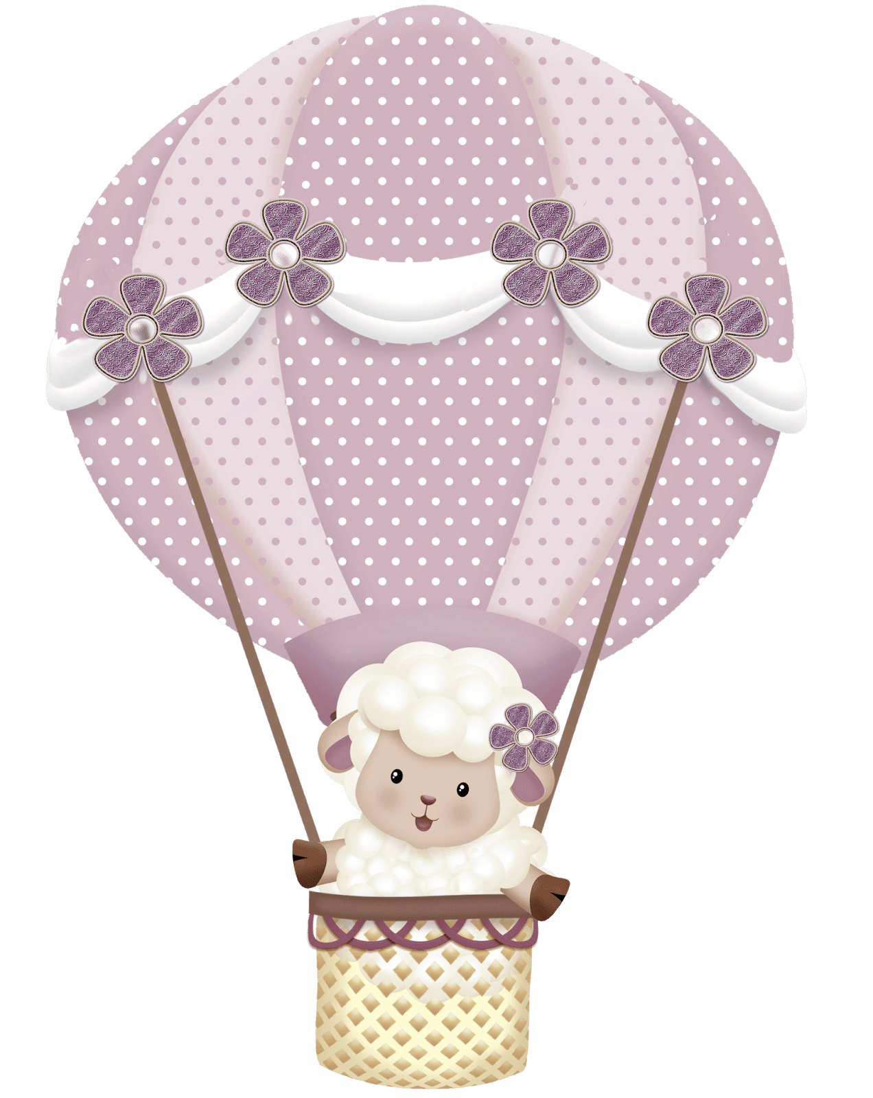 Hot air balloon ovelhinha em sem fundo clipart picture