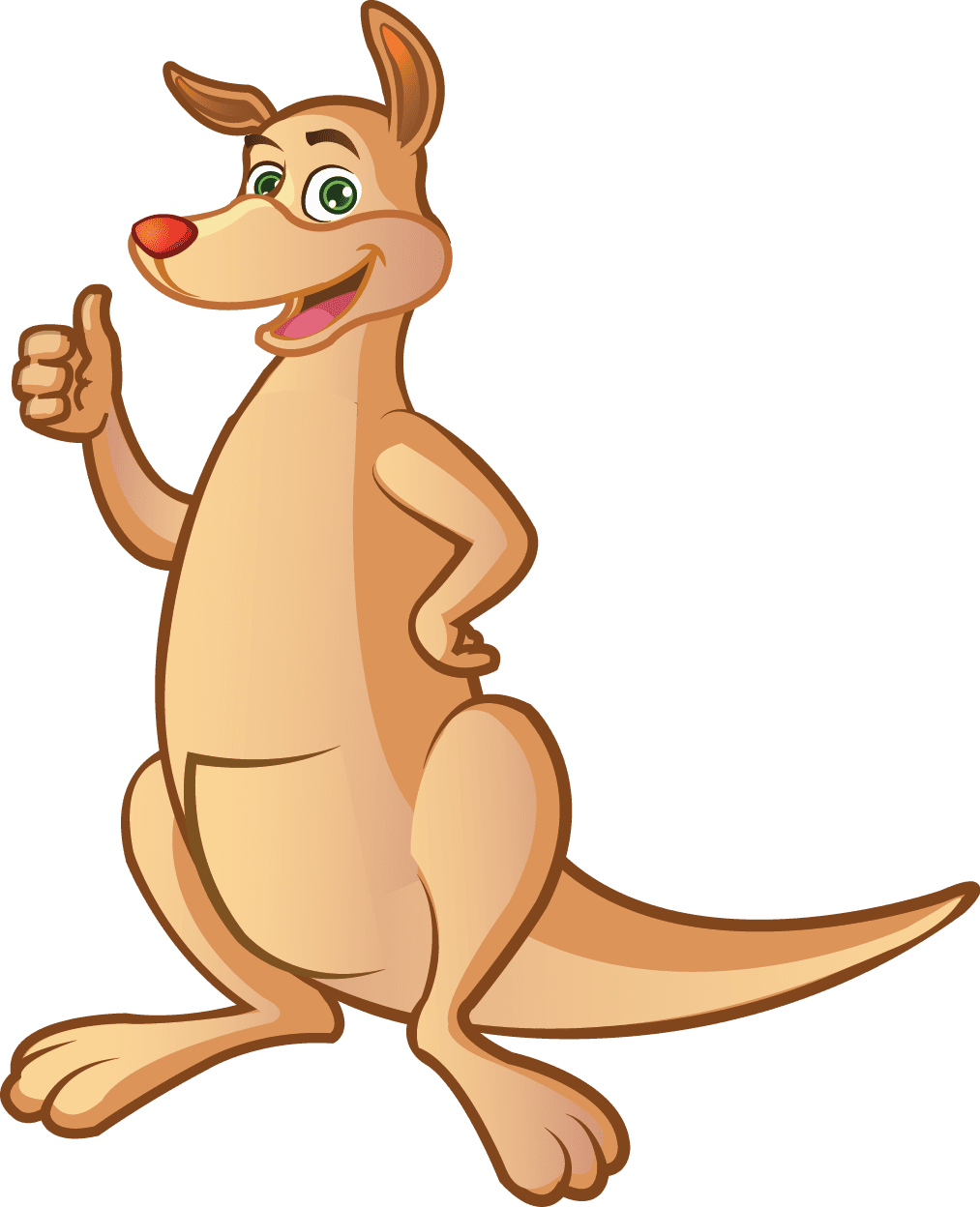 Background cute kangaroo clipart