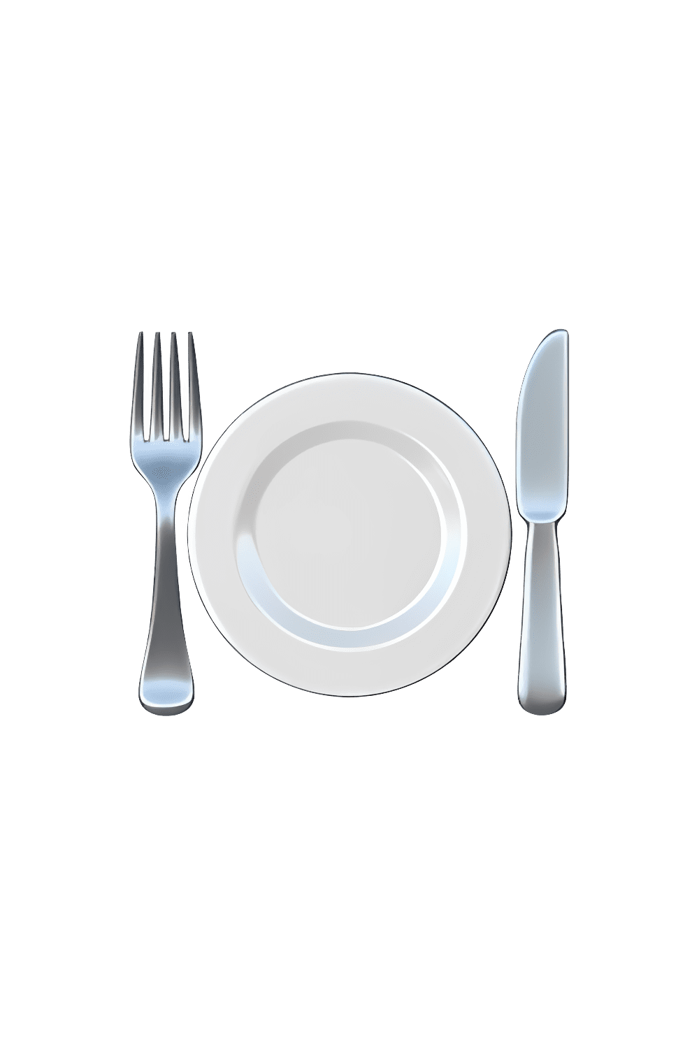 Fork and knife with plate emoji clipart logo