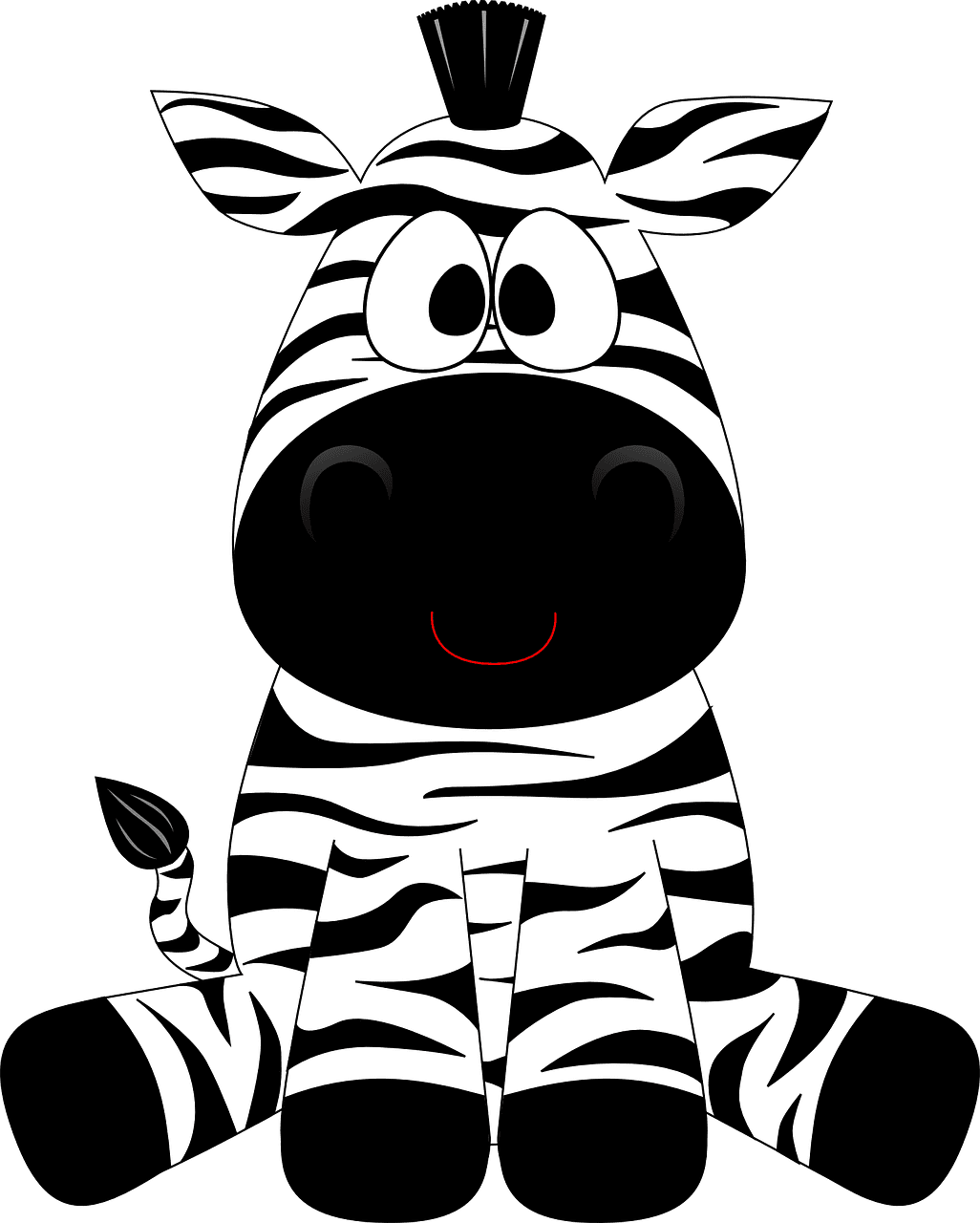 Zebra cartoon animal vector graphic clipart