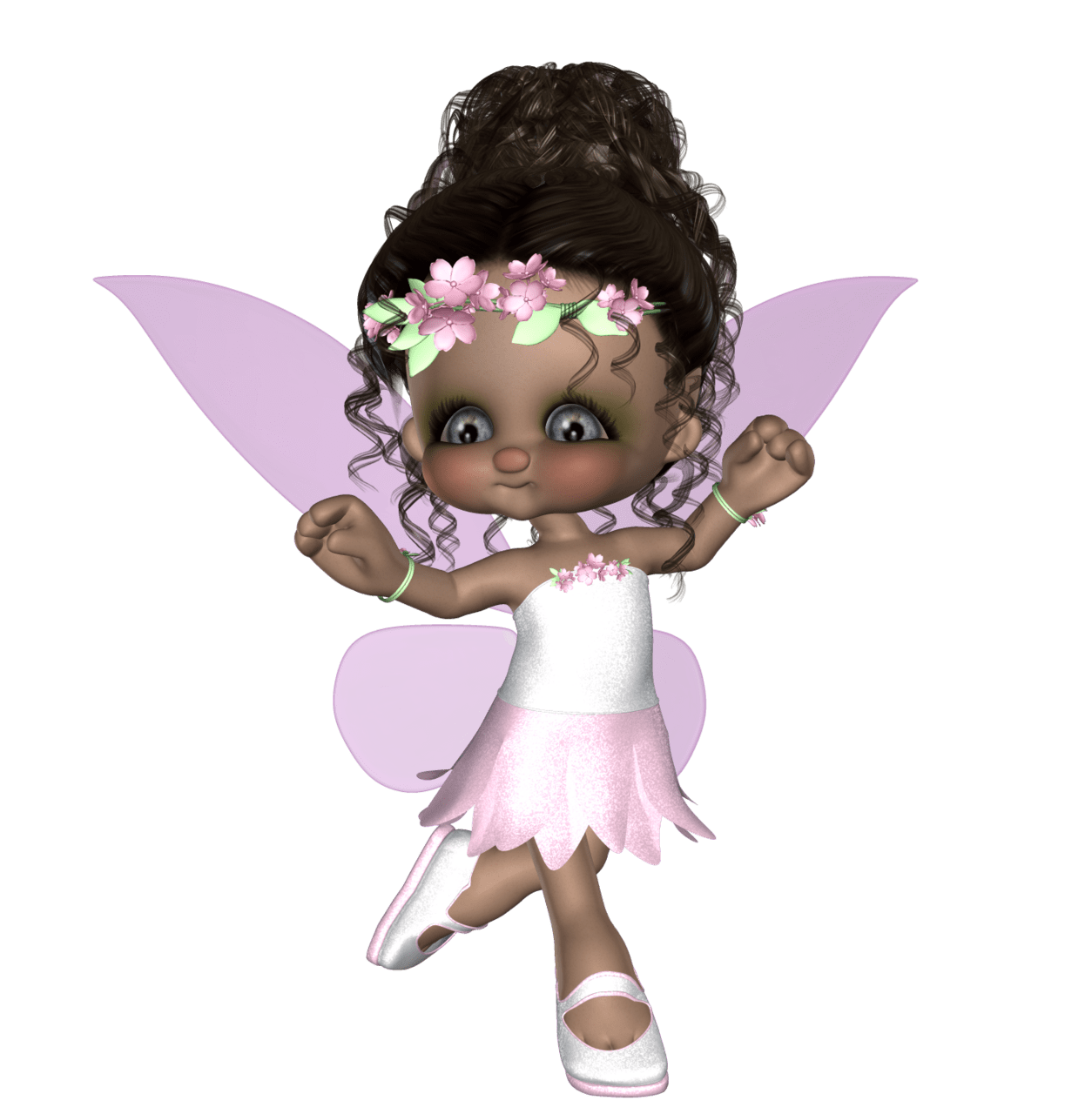 Fairy pin page clipart image 4