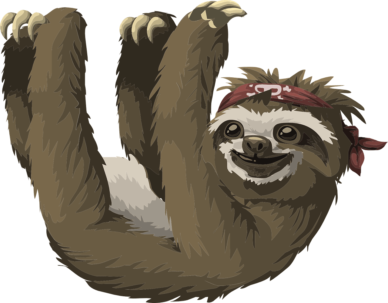 Over sloth vectors clipart