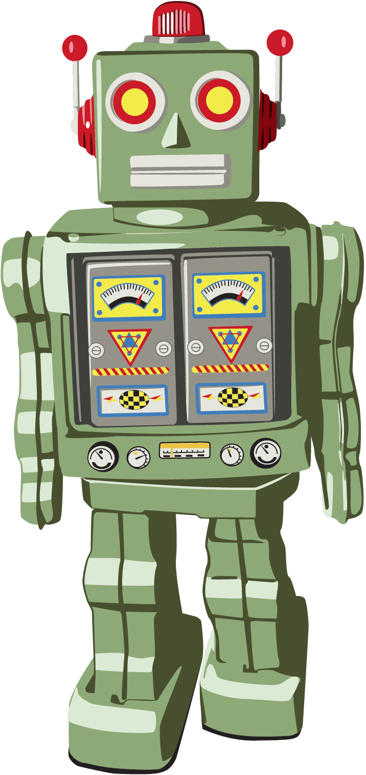 Robot pin page clipart picture