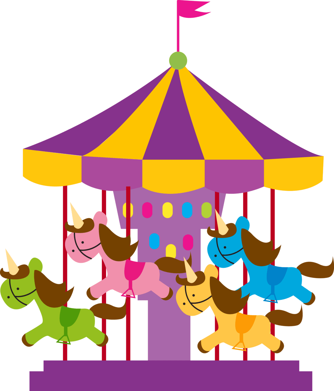 Carnival carousel clipart free