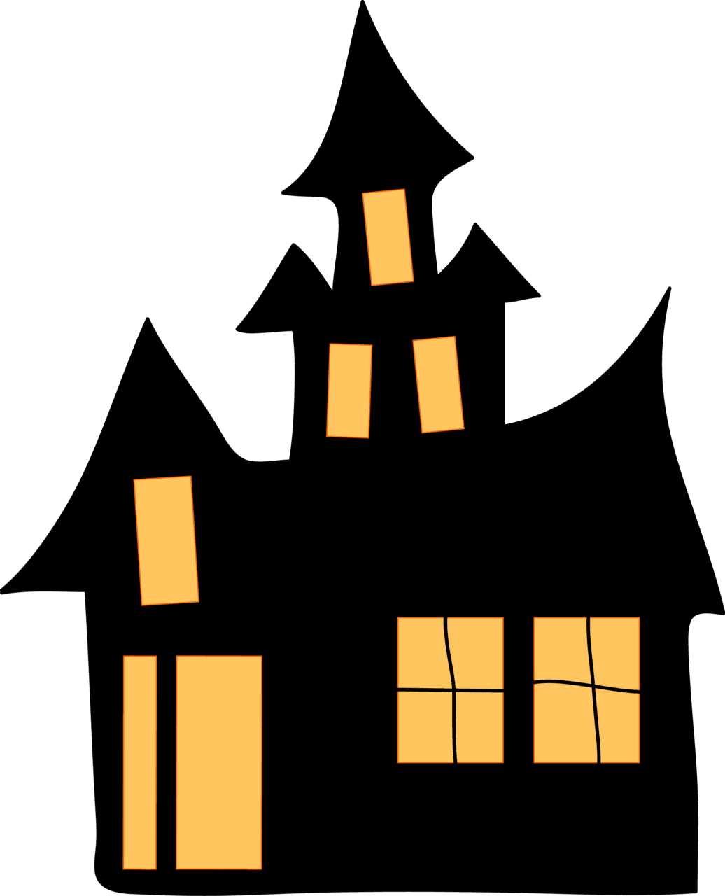 Haunted house pin page clipart logo