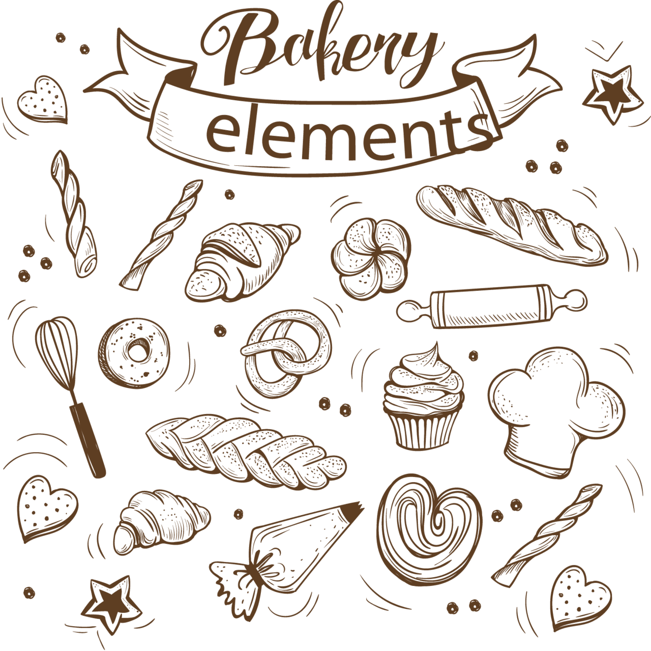 Baking pin page clipart free